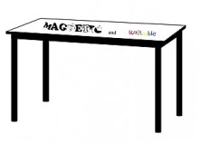 Magnetic And Writable Table Top On Steel Frame